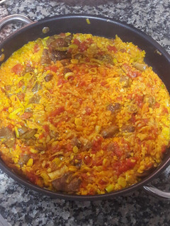 Una foto de Arroz con boletus en conserva