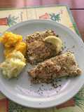 Filet de brotola con avena y semillas