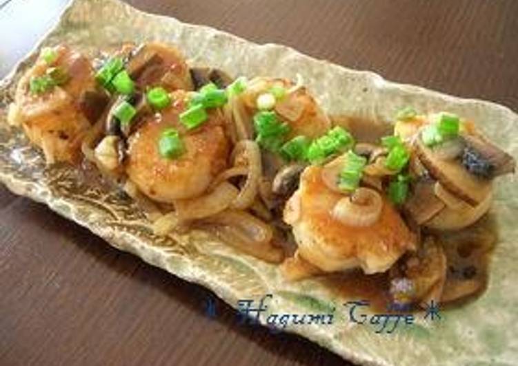 Simple Way to Prepare Super Quick Homemade Seriously Good Scallops Sautéed in Miso Butter Soy Sauce