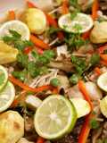 Mushrooms and Chestnuts in Autumn-Coloured Paella