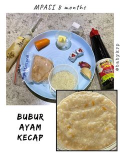 Foto resep Mpasi 8 bulan: bubur ayam kecap