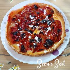 A picture of Plum and Cherry Tart.