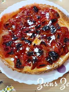 A picture of Plum and Cherry Tart.