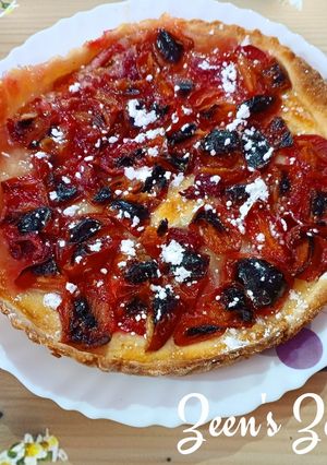 A picture of Plum and Cherry Tart.