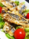 Sautéed Sardines Salad with Youlinji (Chinese Deep Fried Chicken) Sauce!