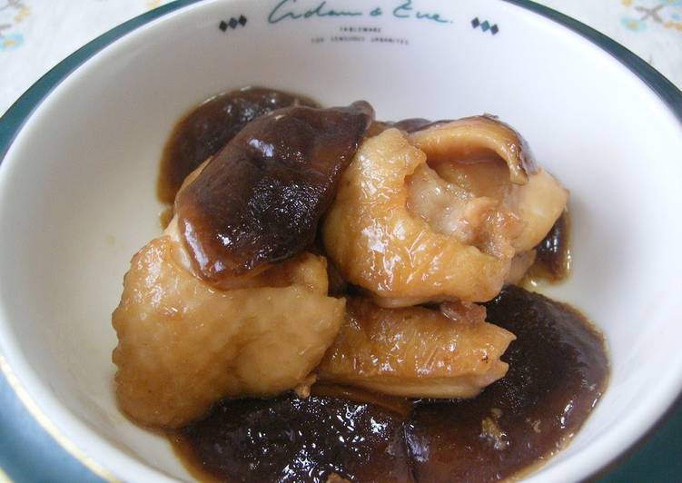 Recipe of Homemade Teriyaki-style Quick-Braised Chicken and Shiitake Mushrooms with Vinegar