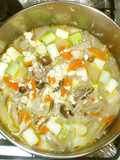 Basic Kenchinjiru (Vegetable Tofu Soup) with Simple Soy Sauce and Salt