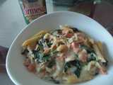 salmon spinach pasta