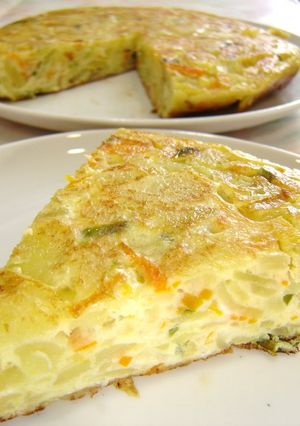 A picture of Microwave Low-Cal Vegetable Spanish Omelet.
