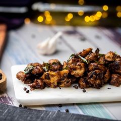 A picture of Mushroom Pepper Fry.