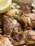Chicken Thigh Fillets in Parchment with Fresh Lemon Dry Rub