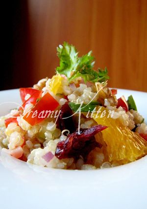 A picture of Quinoa with Oranges, Walnuts & Dried Fruit.