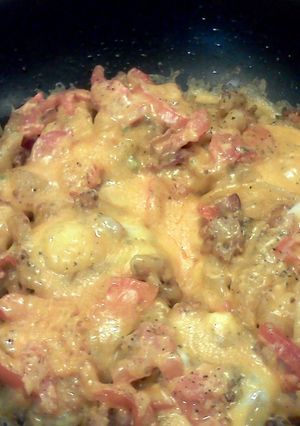 A picture of Cheezey chorizo skillet.