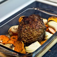 A picture of Roast Leg of Lamb.