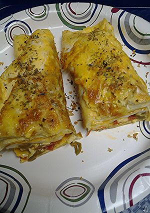 A picture of Olives and eggs.