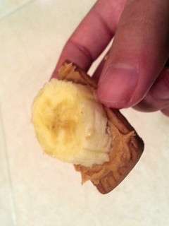 A picture of PB and Banana Snack.