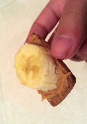 A picture of PB and Banana Snack.