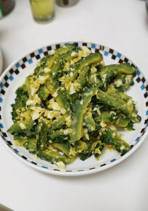 鹹蛋苦瓜＃公益食譜 的食譜成品照片
