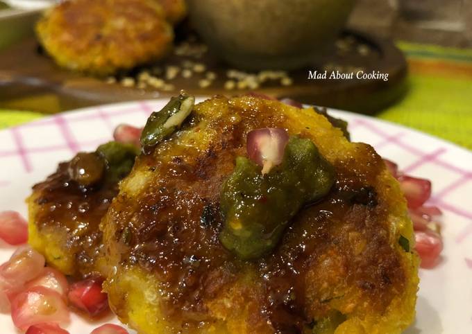 Oats Moong Daal Tikki (Oats Yellow Lentils Cutlets) – Protein-Rich Snacks – Non-Fried Snacks