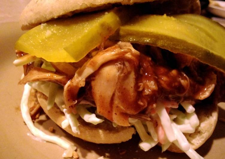 How to Make Quick Shredded barbeque chicken sandwiches from pressure cooked chicken