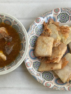 A picture of Golden Yam with chicken pepper soup.