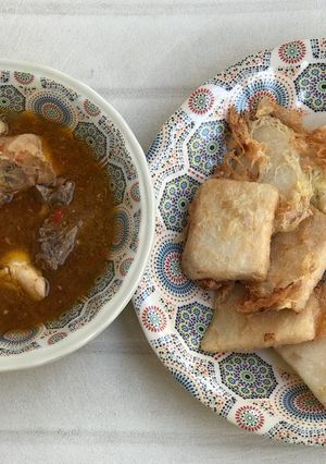 A picture of Golden Yam with chicken pepper soup.