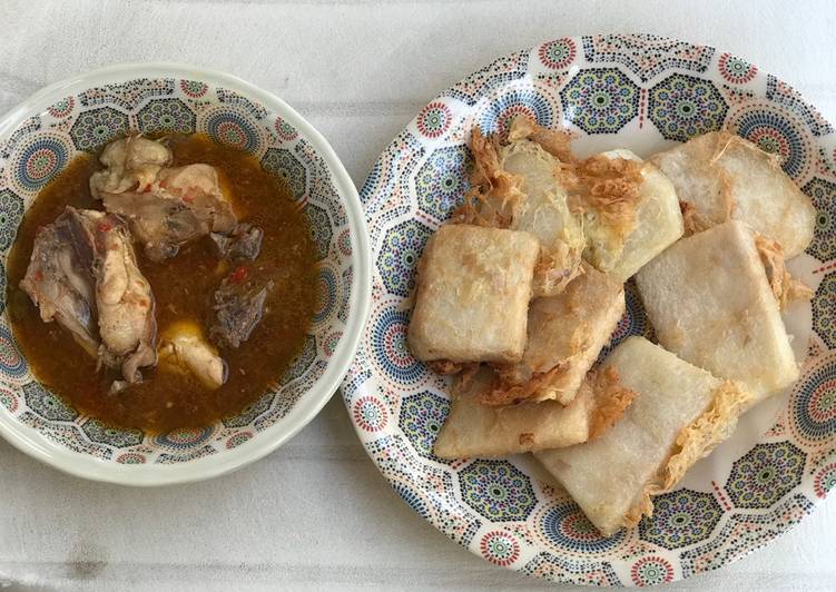 Golden Yam with chicken pepper soup