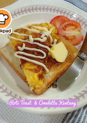 Gambar 👩‍🍳Roti Toast & Omelette Kentang