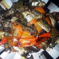 A picture of filipino style: homemade spanish sardines.
