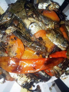 A picture of filipino style: homemade spanish sardines.