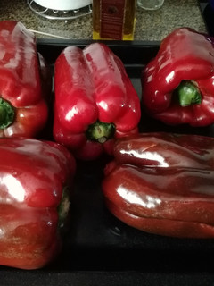 Una foto de Pimientos asados al horno