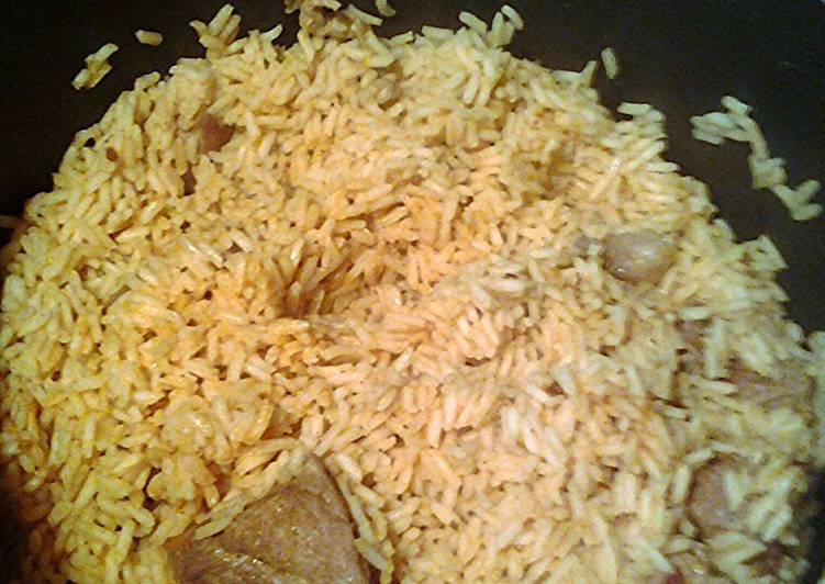 Steps to Make Quick paprika rice and rib