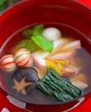 Fragrant With Mitsuba and Yuzu! Ozouni (Mochi Rice Cake Soup for New Years)