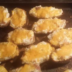 A picture of Twice baked potatoe skin's.