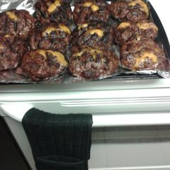 A picture of Cheddar Stuffed Burgers.