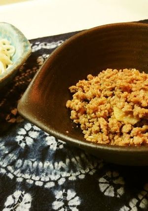 A picture of Meat Soboro with Lots of Ginger.