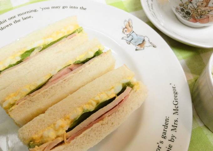 Recipe of Any-night-of-the-week Ham, Egg &amp; Lettuce Sandwiches