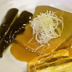 A picture of Seafood! Mackerel Simmered in Miso.