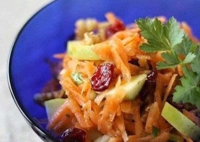 Cranberry and Walnut Carrot Salad