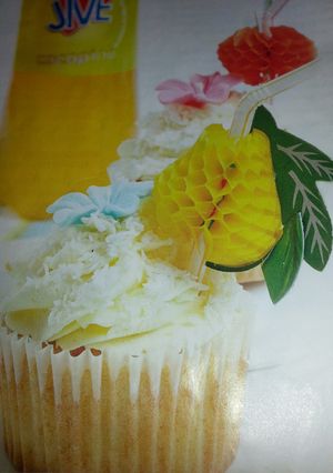 A picture of Pina Colada Cupcakes.