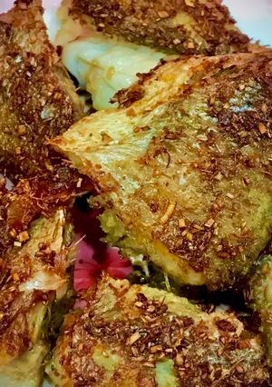 Hình của món Cá Đù Một Nắng Chiên Muối Sả.
