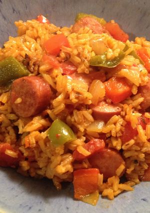 A picture of Sausage & Peppers Rice One Pot Meal.
