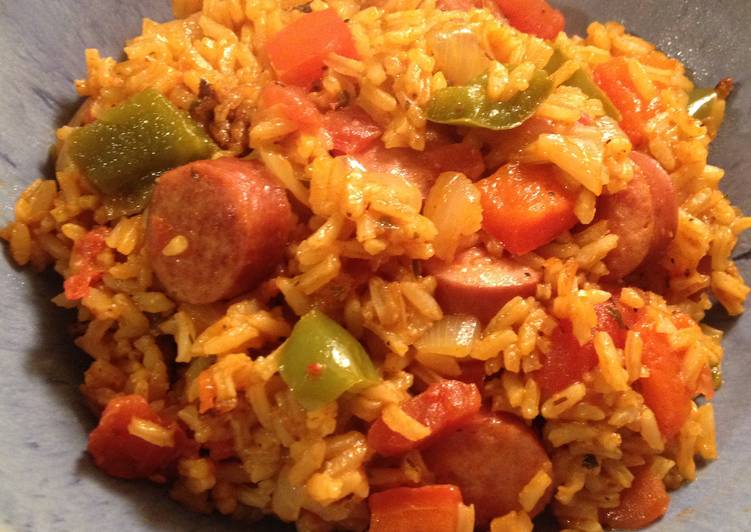 Sausage & Peppers Rice One Pot Meal