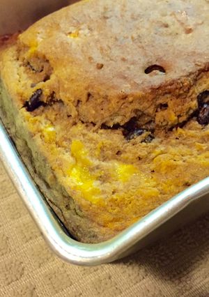 A picture of Vegan Banana Bread With Chocolate Chips.
