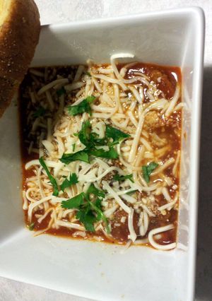 A picture of Italian Meatball Soup.