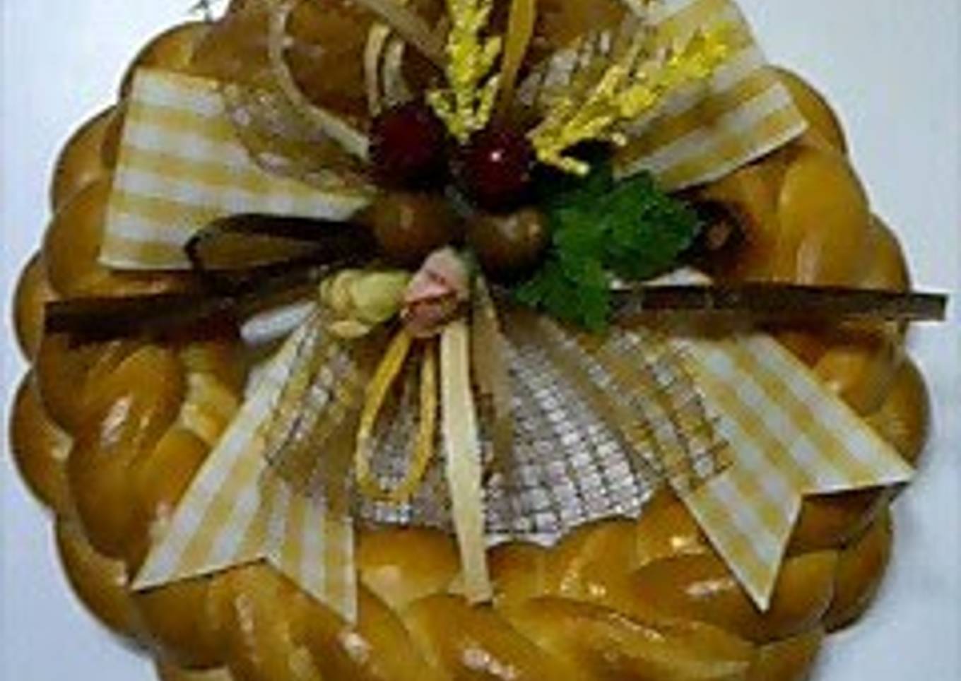 Christmas Wreath Made From Bread