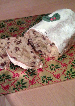 A picture of Vickys Christmas Stollen Bread, GF DF EF SF.