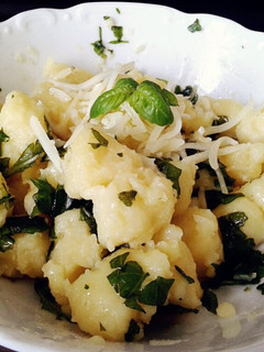 A picture of Gnocchi with Homemade Basil Pesto.