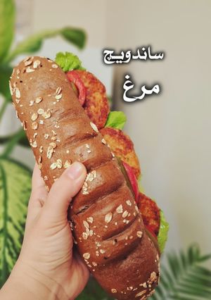عکسی از دستور ساندویچ مرغ رژیمی