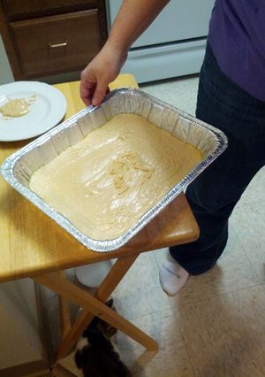 A picture of Grandma's Peanut butter Fudge.